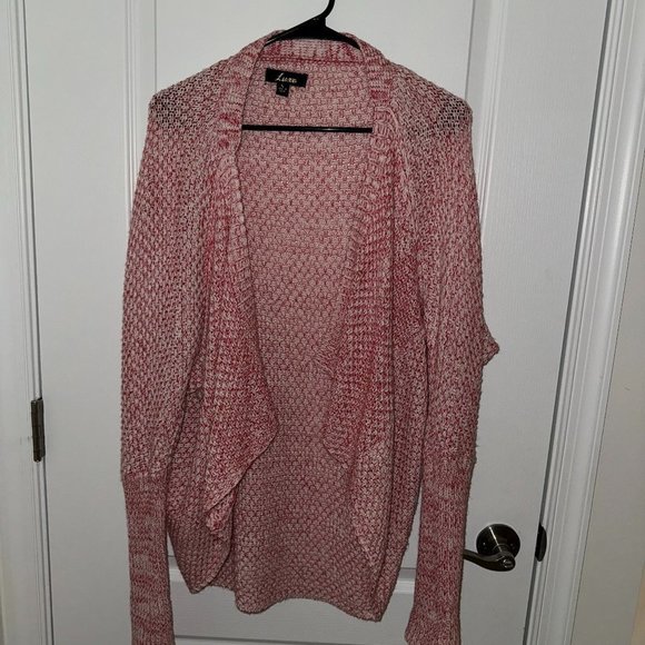 Luxe Sweaters - Pink marled cardigan
